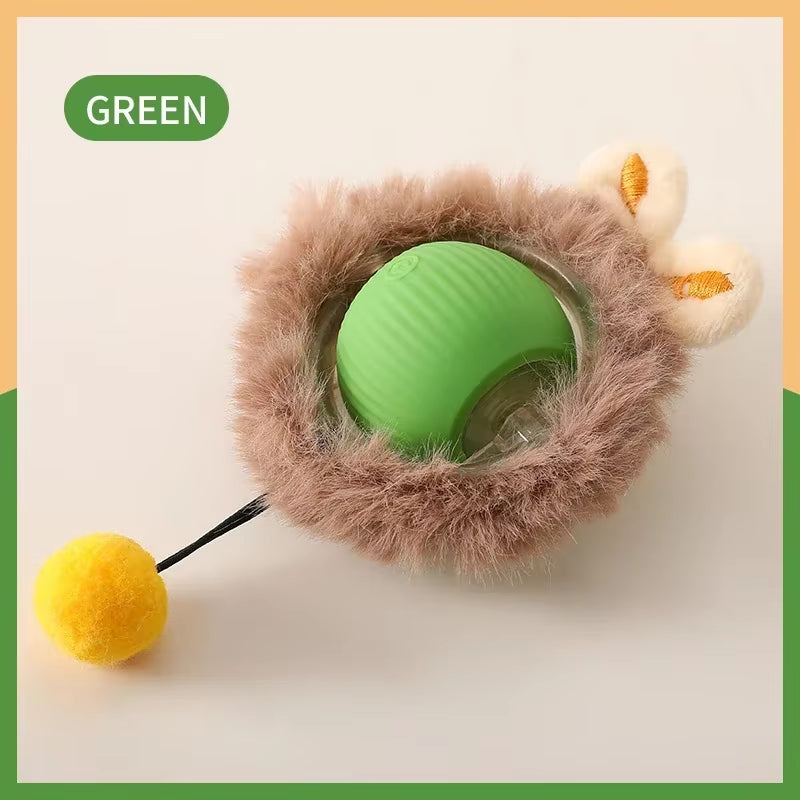 Smart Cat Dog Toys Automatic Rolling Ball with Fake Tail