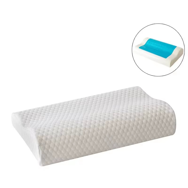 Ultimate Orthopedic Memory Foam Gel Pillow - Soft Ice-Cool Comfort with Pillowcase for Restful Sleep