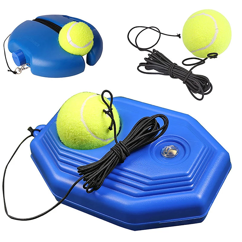 Heavy Duty Tennis Training Aids Base with Elastic Rope Ball Practice Tennis Trainer Partner Sparring Device