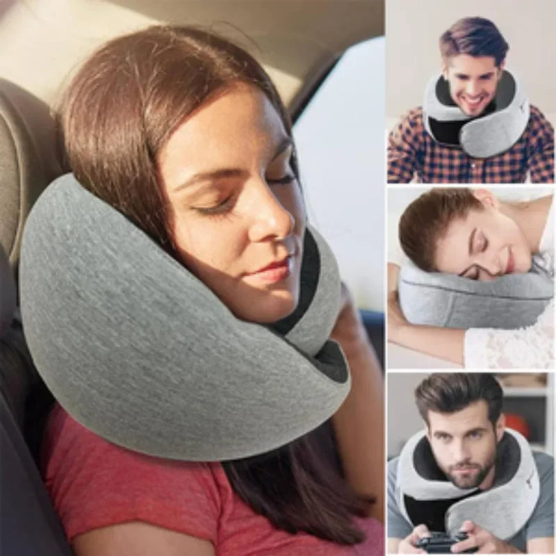 U-Shaped Snooze Buddy: The Comfy Hitchhiker's Head Hugger for Road Warriors and Nap Ninjas!