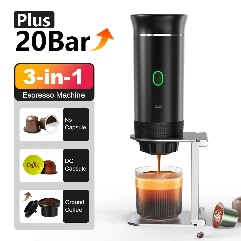 Portable Wireless Electric Espresso Machine for Car and Home