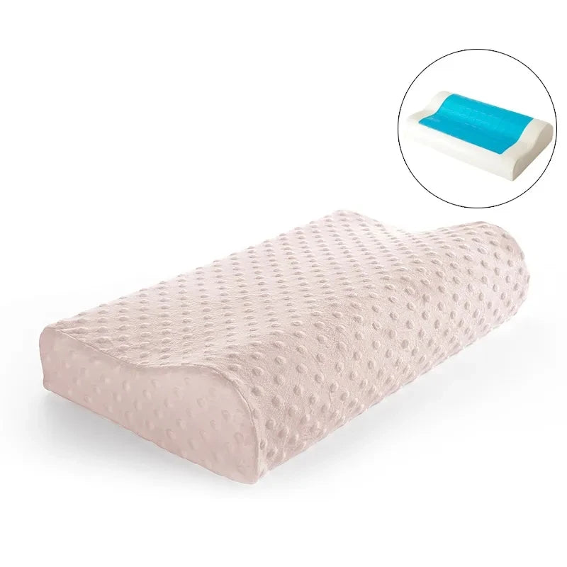 Ultimate Orthopedic Memory Foam Gel Pillow - Soft Ice-Cool Comfort with Pillowcase for Restful Sleep
